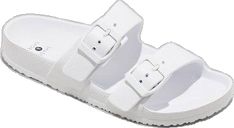 Trendy Cheap White Slides, Cheap White Jelly Slide Sandals, Cheap White Non-slip Slides, White Low-top Sporty Slides, White Non-slip Sporty Slides, Slide Sandals, Shades, Sandals, Band