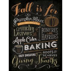 Fall is For Poster Print by Mollie B. Mollie B.-VARPDXMOL1134 Image 1 Chalkboard Art November, Fall Chalkboard Art, Fall Chalkboard, Crunchy Leaves, Infant Room, Chalk Talk, Chalk Wall, Chalkboard Ideas, Chalkboard Designs