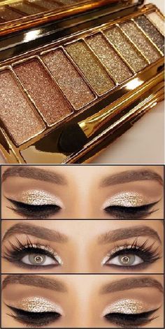 Mekap Mata, Glitter Eyeshadow Palette, Jaclyn Hill, Makeup Hacks, Hooded Eyes, Glitter Eyes, Fall Makeup