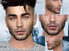 an image of a man's face with different facial shapes and haircuts