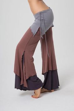 3 Tier Flow Pants // Desert Way – The OM Collection Dance Pants, Functional Fashion, Stone Grey, Flowy Pants, Bamboo Fiber, Yoga Lifestyle, Mode Inspiration, Lounge Pants, Wrap Skirt