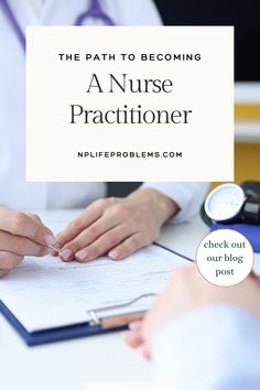 the path to becoming a nurse's practioner is shown in this postcard