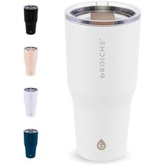 the tumbler cup is shown with four different colors