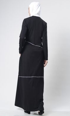 A perfect wardrobe piece for everyday/work Round neck Pockets included Top stitch in panels for aesthetic For everyday wear Full Sleeves FABRIC: Cotton Jersey CARE: Machine wash cold White Details Added in all Color options Abaya With Pockets, Mens Items, White Details, Simple Top, Perfect Wardrobe, Embroidered Jacket, Full Sleeves, Womens Tunics, Full Sleeve