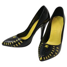 Bought But Realized It Was Too Small For Me. I Am Usually A 37 So I Recommend Anyone Who Is A 36 With Narrow Feet. Does Not Come With Box But Has Non-Chanel Dust Bags. Yellow Patent Leather Heels For Evening, Designer Yellow Heels With Closed Toe, Designer Yellow Closed Toe Heels, Luxury Yellow Closed Toe Heels, Designer Yellow Heels With Branded Insole, Yellow Patent Leather Heels With Round Toe, Designer Yellow Heels, Lady Gaga Music Video, Lady Gaga Music Videos