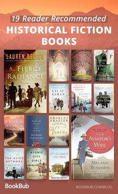 the book cover for historical fiction books