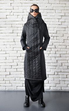 Extravagant Black Coat/Long Loose Jacket/Oversize Black Handmade Black Long Outerwear, Black Outerwear Long Coat With Adjustable Hood, Black Oversized Long Outerwear, Edgy Coat, Oversized Black Cardigan, Oversized Lagenlook Long Coat, Style Development, Oversize Jacket, Oversized Black Avant-garde Outerwear