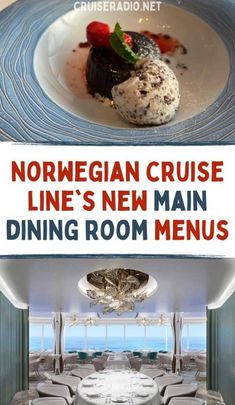 the norwegian cruise line's new main dining room menu is now available for order