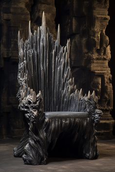 a game of throne sitting on top of a stone floor