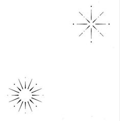 the sun and stars are drawn in black ink on white paper, as well as an outline