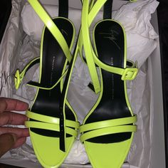 Lime Green (Slime) Giuseppe Zanotti Coline Sandal Brand New In The Box Heel 110cm Designer Green Sandals For Party, Modern Green Sandals For Party, Designer Green Sandals For Evening, Designer Green Evening Sandals, Designer Green Sandals For Cocktail, Designer Green Sandals For Cocktail Events, Green Designer High Heel Sandals, Designer Green High Heel Sandals, Designer Green High-heel Sandals