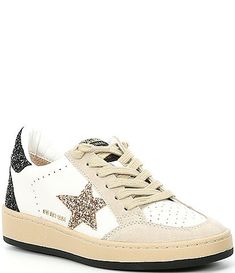 Vintage Havana Denisse Colorblock Leather Glitter Star Sneakers | Dillard's Vintage Havana, Glitter Stars, Star Sneakers, On Design, Dillard's, Gold Glitter, Havana, Trending Shoes, Color Blocking