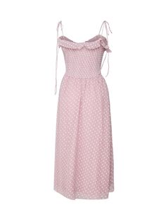 -Full skirt length lining -Ruffled neckline -Adjustable skinny tie shoulder straps -Decorative center-front bow -Contoured waist -Colour: Pink retroComposition: 100% Polyester Ruffled Spaghetti Strap Dresses For Garden Party, Spaghetti Strap Dress With Ruffles For Garden Party, Feminine Dresses With Adjustable Straps For Day Out, Feminine Spaghetti Strap Dress With Ruffles, Spaghetti Strap Midi Dress With Ruffles For Garden Party, Chic Midi Dress With Ruffled Straps For Daywear, Feminine Sundress With Ruffled Straps, Feminine Midi Sundress With Ruffles, Chic Sundress With Ruffled Tie Straps