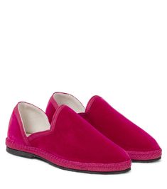 Friulane velvet loafers Elegant Pink Loafers With Rubber Sole, Pink Loafers With Leather Sole, Pink Flat Loafers With Leather Sole, Pink Leather Sole Flat Loafers, Pink Loafers With Leather Sole And Flat Heel, Pink Slip-ons With Rubber Sole, Spring Pink Loafers With Leather Sole, Girls Loafers, Velvet Loafers