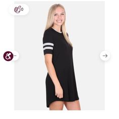 Women’s Z Supply Black/Gray Athletic Stripe Jersey Tee Dress M Z Supply Is All About Creating Wardrobe Essentials You’ll Wear Every Day, Like This Super Soft Dress. Easy, Casual, And Comfy Vibes, Their Trend-Right Pieces Are Always Versatileand Their Silhouettes Are Designed To Flatter. This Is A Black Tee-Shirt Dress With A Gray Athletic Strip. 95% Rayon, 5% Spandex. Machine Wash, Wash Cold, Tumble Dry Low. Size Medium. New Without Tags, Excellent Condition. Z Supply Style # 173097 Black T-shirt Dress For Loungewear, Casual Black T-shirt Dress For Loungewear, Trendy Black Loungewear Dress, Trendy Black Dress For Loungewear, Trendy Black Lounge Dress, Casual Black Mini Dress For Loungewear, Casual Black T-shirt Dress, Prom Dress For Teens, Soft Dress