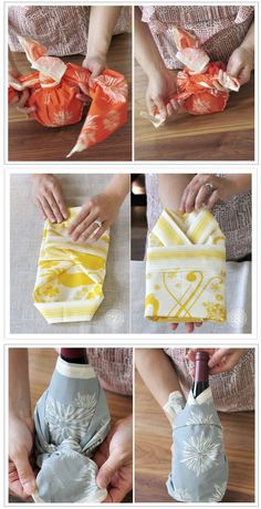 the steps to make an origami vase out of fabric and paper machs