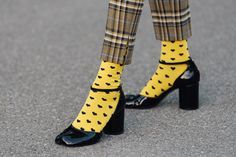 Pattern Clash, Aesthetic Lover, Stocking Socks, Socks Outfit, Socks Design, Sock Outfits, Copenhagen Fashion, Copenhagen Fashion Week, Socks And Heels