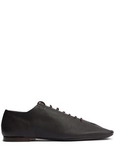 10mm Heel. Leather upper. Front lace-up closure. Leather sole Leather Lace-up Shoes For Derby, Classic Leather Lace-up Shoes, Plain Toe Oxfords With Lace-up Fastening For Derby, Plain Toe Oxfords With Front Lace-up For Derby, Leather Oxfords With Pointed Toe And Laces, Leather Pointed Toe Oxfords With Laces, Modern Leather Lace-up Oxfords, Calf Leather Lace-up Shoes With Leather Lining, Formal Lace-up Shoes With Round Toe