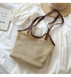 Straw Woven Fishnet Tote Bag with Inner Pouch, Retro Vibes, Summer Bag – Elena Handbags Beige Jute Bags For Beach Season, Bohemian Straw Bag For Vacation Shopping, Casual Shoulder Bag With Open Weave In Natural Fiber, Casual Shoulder Bag With Open Weave Natural Fiber, Casual Handwoven Shoulder Bag For Vacation, Vacation Crochet Bag With Braided Handles For Shopping, Casual Natural Fiber Shoulder Bag With Open Weave, Natural Woven Shoulder Bag For Vacation, Natural Woven Bag For Beach Season