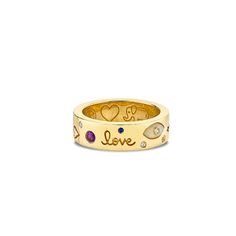 14k yellow gold, diamond and gemstones iconography ring band. Available in all sizes. The band is appx. 1/4" wide. Iconography Design, Icon Collection, The Band, Ring Band, Milestones, Everyday Look, Band Rings, Gold Diamond, Timeless Elegance