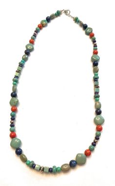 New without tags JEWELRY TYPE : Necklaces TYPE : Beads MATERIAL : Stone METAL : Sterling Silver TRIBAL AFFILIATION : Navajo MAIN STONE : Multi-Stone Beautiful Sterling Silver & Multi Stone Beaded necklace. Gorgeous vibrant beads! Measuring 18 inches long. Perfect for dressing up or keeping casual!Stones are natural and may have slight variations. Thank you for looking at our items. Please contact us if you have any questions. Listed with ExportYourStore.com Braided Ring Band, Stamped Earrings, Navajo Bracelet, Stone Beaded Necklace, Navajo Turquoise, Beaded Material, Earrings Photo, Multi Stone, Stone Beads