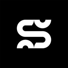 the letter s in white on a black background