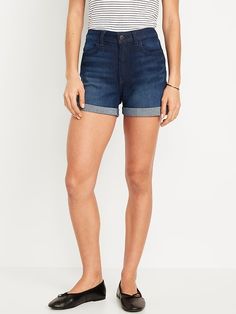 High-Waisted Wow Jean Shorts -- 3-inch inseam | Old Navy Hair Fashion, Back Patch, Toddler Boys, Jean Shorts, Old Navy, Fashion Inspiration, Style Inspiration, High Waisted, Navy