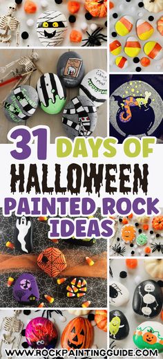 31 days of halloween painted rock ideas