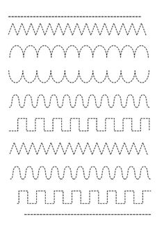 a printable worksheet with wavy lines