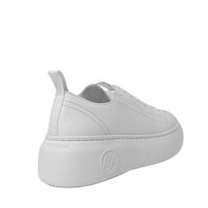 Brand: Armani Exchange Gender: Women Type: Sneakers Season: Spring/Summer PRODUCT DETAIL • Color: white • Fastening: laces • Details: -Slip on -sporty White Low-top Platform Sneakers With Perforations, White Platform Sneakers For Summer, White Platform Sneakers With Rubber Sole For Spring, Spring White Platform Sneakers With Rubber Sole, White Perforated Lace-up Platform Sneakers, Sporty White Platform Sneakers With Branded Insole, Sporty Summer Platform Sneakers With Textured Sole, White High-top Sneakers With Textured Sole For Sports, Modern White Platform Sneakers With Rubber Sole