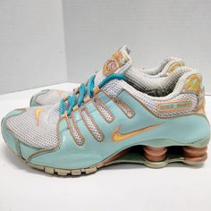 Nike Shocks, Y2k Women, Tenis Nike, Nike Shox, Shoes Shoes, Vintage Shoes, Blue Orange, Size 7, Nike