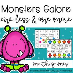 monsters galore one less and one more math game