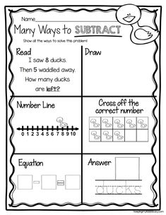 the worksheet for adding numbers to ten frames is shown in black and white