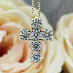 🐕 Big deals! Cross Necklace, Large Cross Necklace Solid Gold Cross, Unique Cross Necklace, Moissanite Cross Pendant Necklace, Religious Necklace, #7121 only at $1213.00 Hurry. #CrucifixPendant #ConfirmationPendant #14kWhiteGold #ReligiousNecklace #ChristianGifts #CrossCharm #CrossPendant #ReligiousPendant #BaptismGift #CharmNecklace Spiritual Diamond Necklace For Anniversary, Anniversary Cross Pendant Necklace With Cubic Zirconia, Diamond White Cross Jewelry With Prong Setting, Diamond Cross Pendant Necklace With Vvs Clarity For Gift, Diamond White Cross Necklace With Prong Setting, Cubic Zirconia Cross Diamond Necklace For Anniversary, Gift Diamond Cross Pendant Necklace With Single Cut Diamonds, Cross Necklace In Diamond White With Prong Setting, Cross-shaped Jewelry With Cubic Zirconia In Prong Setting