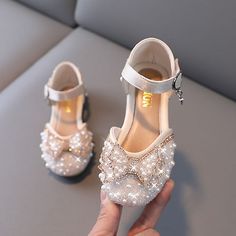 Category:Flats,Cosplay Shoes; Upper Materials:PU,Rubber; Lining Materials:Leather; Embellishment:Sparkling Glitter,Bowknot,Rhinestone; Season:Fall,Spring; Actual Heel Height:0.39; Gender:Girls'; Toe Shape:Round Toe; Style:Princess Shoes,Glitters; Heel Height(inch):<1; Outsole Materials:TR; Occasion:Party  Evening,Daily; Age Group:Big Kids(7years ),Little Kids(4-7ys); Closure Type:Hookloop; Pattern:Solid Color; Shipping Weight:0.360; Listing Date:06/17/2021; 2022 Trends:Fashion Sandals,Dress Shoe Sparkle Flats, Daily Walking, Flower Girl Shoes, Shoes Big, Girls Flats, Toddler Girl Shoes, Princess Shoes, Crystal Shoes, Cosplay Shoes