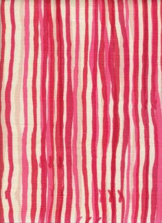 pink and white striped fabric with red stripes