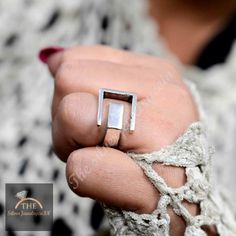 》Description 《 Antique Silver GEOMETRIC Ring, Big Statement Abstract Modern Ring Boho jewelry - Gift for her, Unisex Strudy Large Square Wide band ring 》D E T A I L S《 ✦Metal:- Silver  ✦Purty:- 925 Sterling Silver ✦Weight:-7 Gram (Approx) ✦Ring Size:- All Size Available 》C U S T O M I Z E O R D E R《 We accept custom and personalized order. It can be change in the gemstone, earring design and earring size. Please send us message if you are interested in a custom creation. 》 P A C K A G I N G 《 Yo Nickel Free Open Band Jewelry For Gifts, Nickel Free Open Band Jewelry Gift, Nickel-free Open Band Jewelry Gift, Modern Open Band Jewelry As A Gift, Modern Open Band Jewelry Gift, Modern Handmade Stackable Rings As Gift, Stackable Open Band Rings In Metal For Gifts, Stackable Open Band Metal Rings As Gift, Stackable Open Band Metal Rings For Gifts