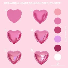 the steps to make heart balloons for valentine's day