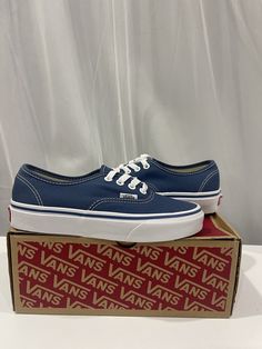 Vans Authentic Classic VN000EE3NVY Unisex Navy & White Skateboard Shoes C2057 Men’s size 4.5 Women’s size 6 Euro size 36 New with box What you see is what you get Contact me if you have any questions Usually ships same or next business day No shipping on Saturdays Navy Low-top Vans Skate Shoes, Navy Lace-up Vans Sneakers, Navy Vans Sneakers With Round Toe, Navy Low-top Casual Skate Shoes, Casual Navy Low-top Skate Shoes, Navy Casual Vans Sneakers, Casual Navy Vans Sneakers, Casual Navy Vans Skate Shoes, Navy Casual Sneakers For Skateboarding