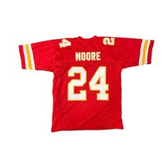 Skyy Moore Unsigned Custom Red Jersey Jersey Display, Red Jersey, Sports Organization, Custom Jerseys, No Way, Workout Videos, Random Stuff, Style Me, Sports