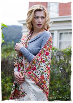 Jardin de Palais Notre Dame Shawl — Seasons by The Kashmir Company Girly Songs