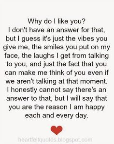 a poem written in red and black on white paper with the words, why do i like you?