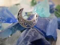 Sterling crescent moon ring, 925 sterling silver. Beautiful open work celestial design. Face measures 13mm. Stamped 925. Various sizes available in the dropdown. KEEP*IN*TOUCH FOLLOW and LIKE us on www.facebook.com/jkcorpjewelrycollection www.instagram@jkcorpjewelrycollection Bohemian Silver Ring With Moon Charm, Bohemian Silver Moon Charm Ring, Bohemian Moon Charm Ring, Bohemian Sterling Silver Septum Ring As Gift, Bohemian Crescent Moon Phase Ring, Bohemian Sterling Silver Rings With Sun And Moon Design, Silver Open Ring Septum Gift, Silver Open Ring Septum As Gift, Bohemian Crescent Rings For Gifts