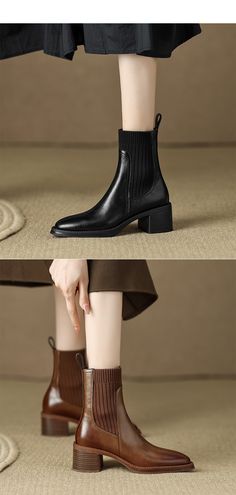 CHIKO Zina Round Toe Block Heels Ankle Boots Block Heel Ankle Boots, Heeled Ankle Boots, Boot Shoes Women, Heeled Boots, Block Heels, Rubber Sole, Heel Height, Leather Upper, Shoe Boots