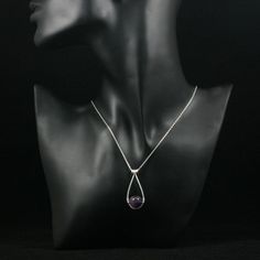 The unique teardrop pendant necklace is handmade using 999 sterling silver and amethyst. The Length of the pendant is 1 3/8 inches, or 4cm. The length of the chain is 16 inches, 40cm. For matching earring: https://www.etsy.com/listing/179380323/999silver-earrings?ref=listing-shop-header-1 ;-) My contact number: 626-379-1904. Please contact me if you would like to order multiples or customize a design for your special event, I will be pleased to give you a discount on a quantity order. ;-) Purcha Spiritual Silver Drop Crystal Necklaces, Spiritual Silver Teardrop Crystal Necklace, Spiritual Teardrop Amethyst Jewelry, Silver Teardrop Pendant For Gift, Spiritual Sterling Silver Teardrop Necklace, Handmade Spiritual Teardrop Drop Necklace, Silver Teardrop Gemstone Crystal Necklace, Silver Teardrop Amethyst Jewelry, Handmade Sterling Silver Drop Necklace With Teardrop Pendant