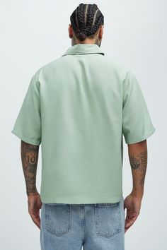 Blexy Pleated Shirt - Mint Mint Fashion, Pleated Shirt, Jean Top, Black And Tan, Mint Green, Everyday Essentials Products, Fashion Nova, Mens Shirts, Mint