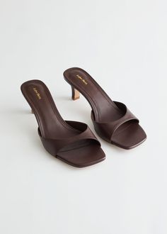 Dr Shoes, Brown Heels, Leather Mules, Dream Shoes, Shoe Style