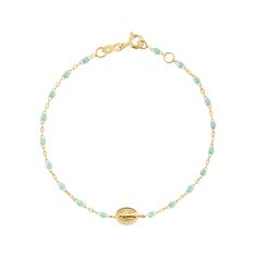 Gigi Clozeau - Madone Charm Classic Gigi Jade bracelet, Yellow Gold, 6.7 Luxury Beaded Bracelet With Oyster Clasp As Gift, Jade Bracelet, Ancient Symbols, Just Girly Things, Girly Things, Timeless Design, Jade, Beaded Necklace, Gems