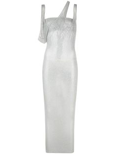 The Attico crystal-embellished semi-sheer Dress - Farfetch Attico Dress, Cute Dress Outfits, Grey Midi Dress, The Attico, Strapless Midi Dress, Midi Cocktail Dress, Gala Dresses, Crystal Embellishment, Sheer Dress