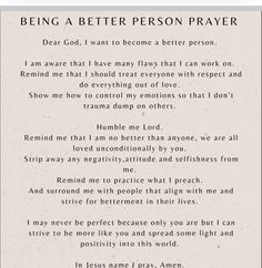 the poem being a better person prayer